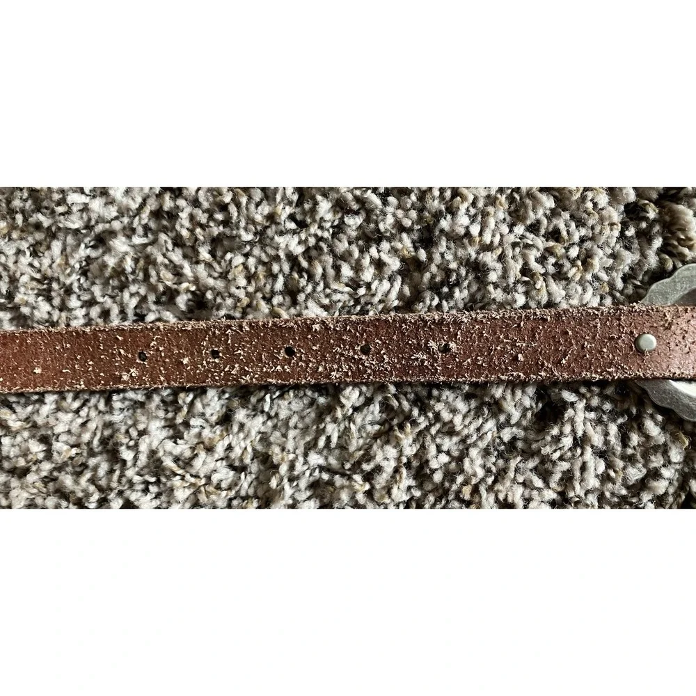 American Living Leather Western Concho Belt Size Medium Boho Cowgirl